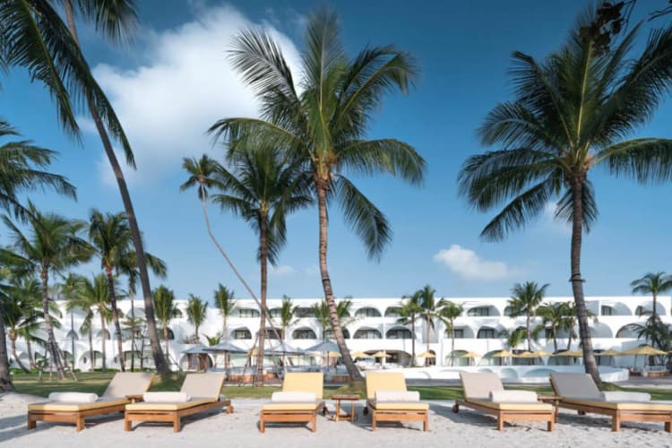 Beach and hotel views